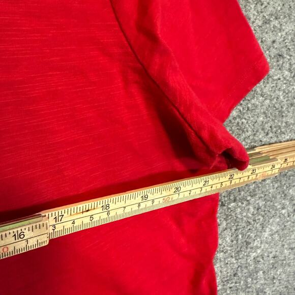 Talbots Shirt‎ Womens 1X Red Vneck Plus Size Tshirt Bohemian Fitted Casual - Picture 6 of 7